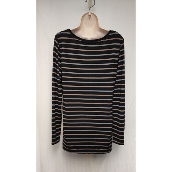 Liz Lange maternity Long Sleeve Stripe Black White Shirt Sweater Top Relax XXL - Picture 4 of 6